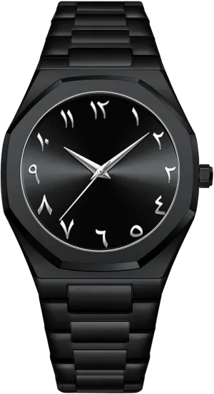 Business Casual Wristwatch Gosasa Fashion Men's Quartz Watch with Middle Eastern Arabic Numeral Dial Design council consume tern Stylish Stainless Steel Waterproof 