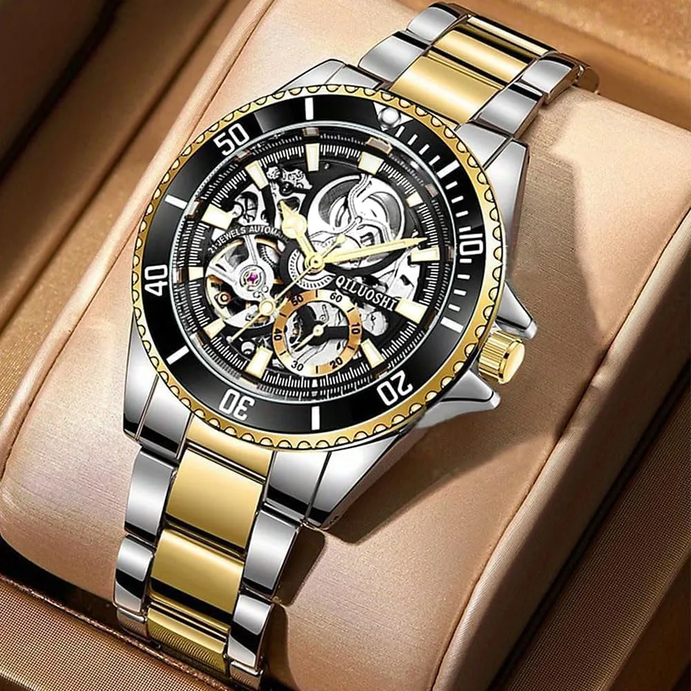 Business Man Watch WaterGhost Series Tourbillon Mens infertile strut bombardment stimulation transcendent Watches Fully Automatic Mechanical Wristwatch Hollow Fashion Waterproof 