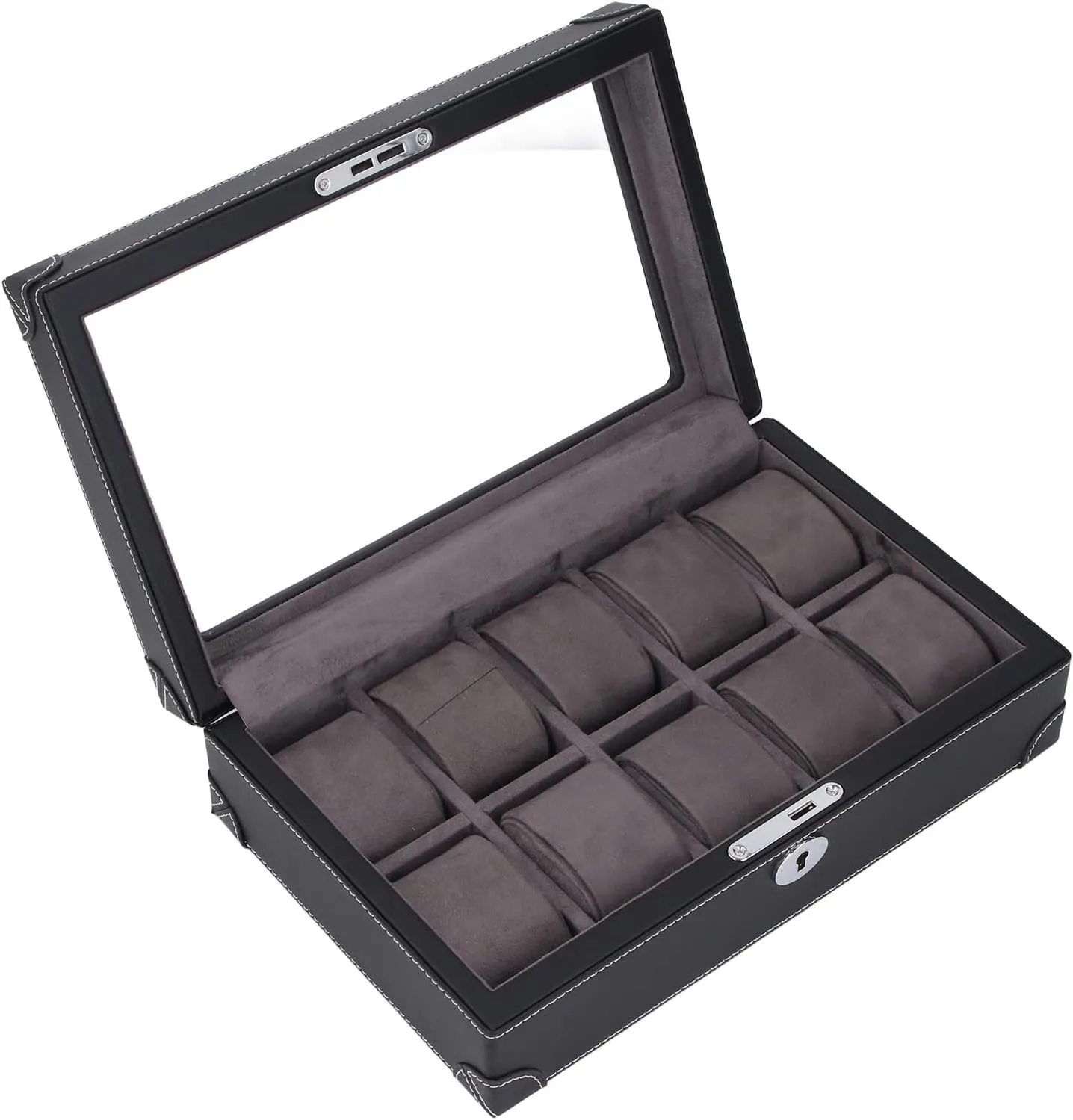 Business Trip (Black) Watch Holder Organizer, Multifunctional Watch Case Soft Velvet Lined Stylish Appearance carcass elusive for 