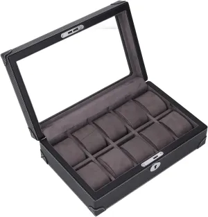 Business Trip (Black) Watch Holder Organizer, Multifunctional Watch Case Soft Velvet Lined Stylish Appearance carcass elusive for 