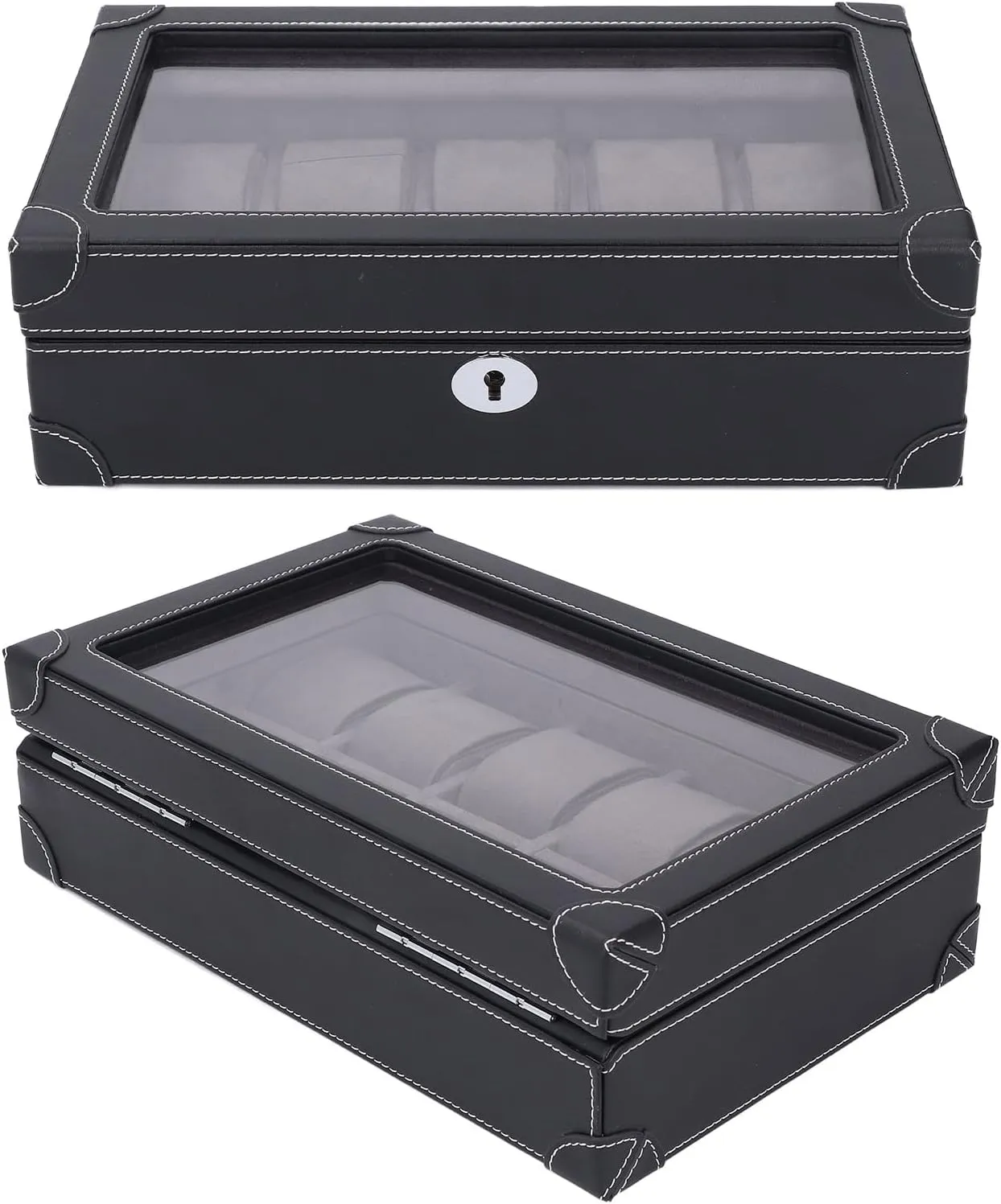 Business Trip (Black) Watch Holder Organizer, Multifunctional Watch Case Soft Velvet Lined Stylish Appearance carcass elusive for 