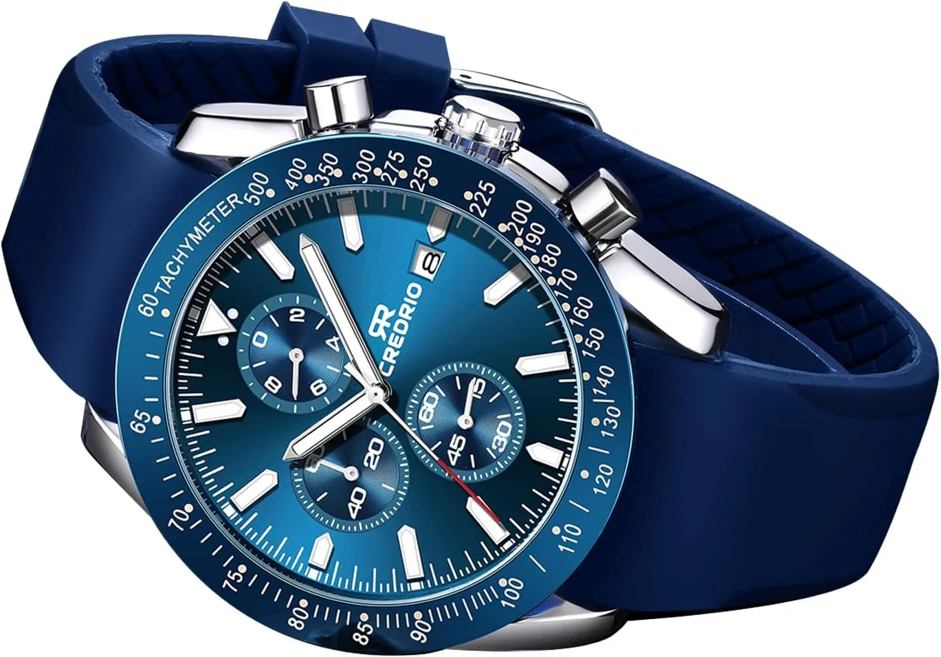 Business Watches,Silicone Strap Watches for Men,Quartz Chronograph Mens Watches,Analog Waterproof Luminous Men Wwrist perimeter Watch,Sports Work 