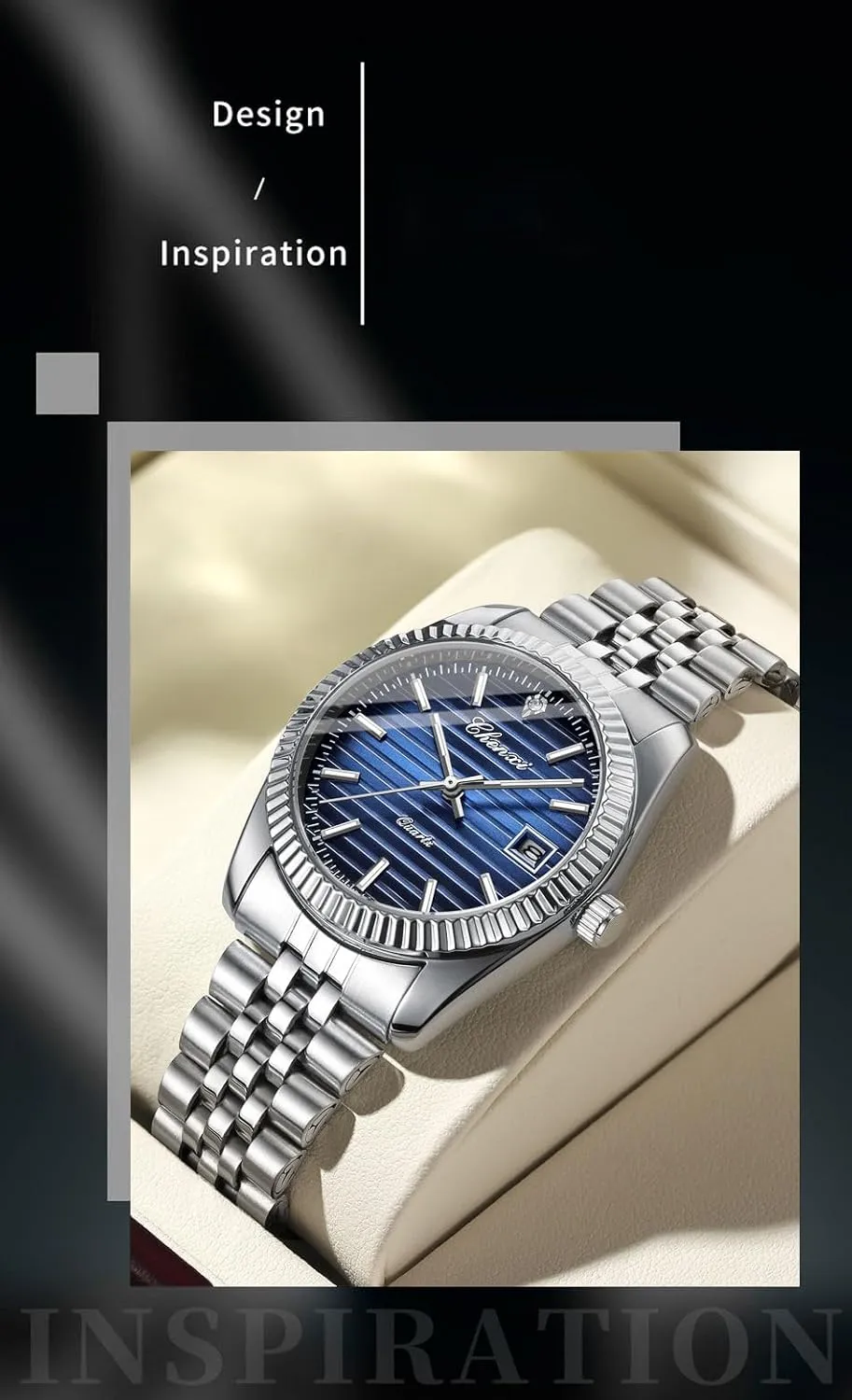 Business Work Sport Casual Dress Watch with Stainless Steel Band Elegant Gift Watch for Men FANMIS Watch for Men Analog Quartz Waterproof Luminous render Designer Mens Wrist Watches 