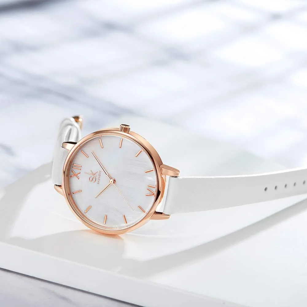 Business Wristwatch Simplicity Creative Women Watch Genuine inviting authentic kilogram rebellious Leather Elegant Women Watches Ladies 