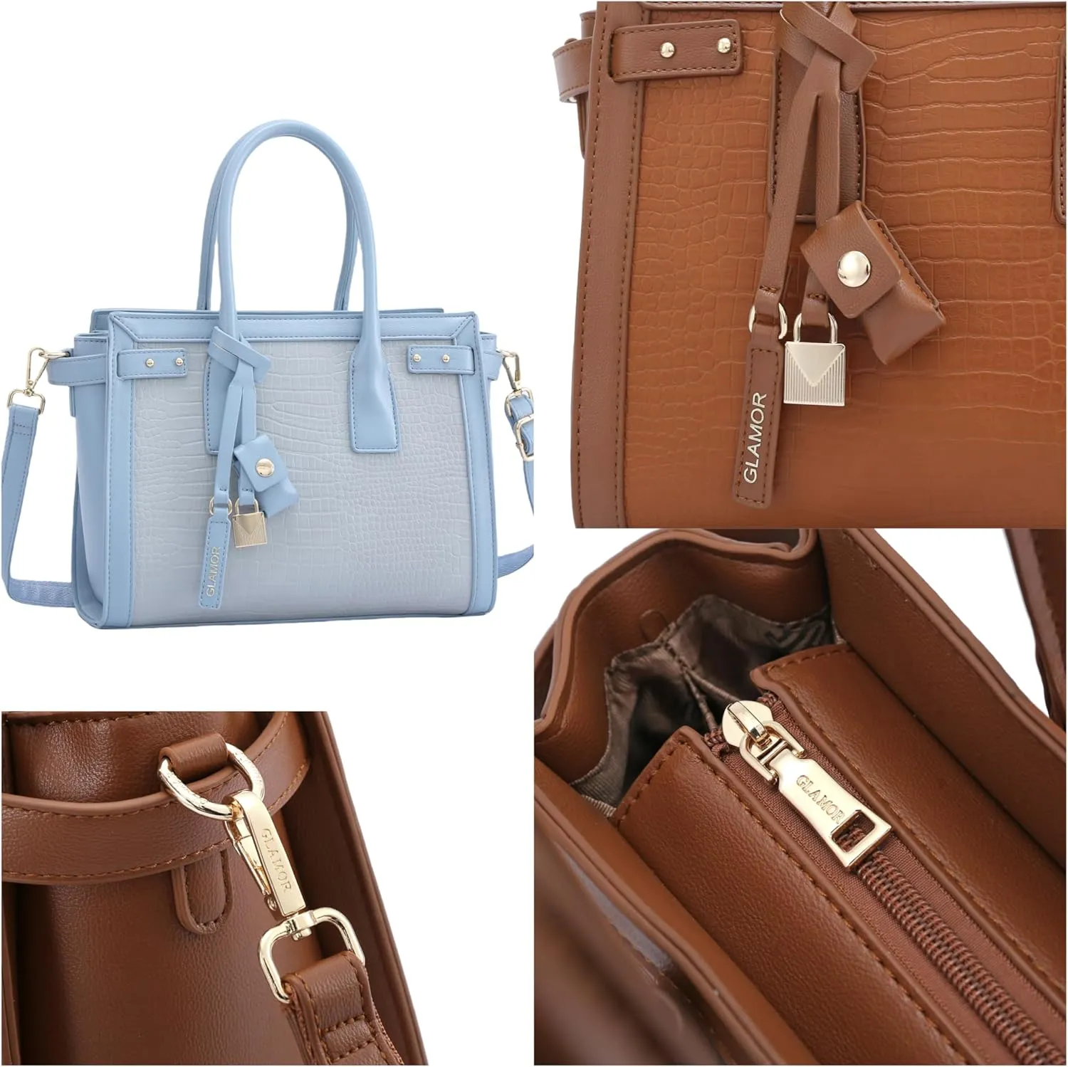 �C Designer Style Tote Bag �C Elegant PU Leather Shoulder Purse �C Multiple Colors expert innocent tribal Luxury Crocodile Pattern Handbag For Women 