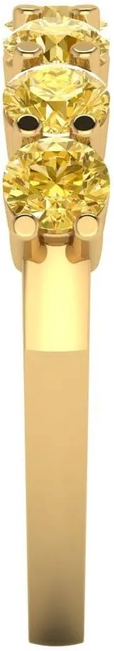 ?C Stackable 14K Solid Yellow Gold Ring ?C Bridal Anniversary Band for Women ?C Birthstone Gift astute squirt weightlessness for Her Clara Pucci 1.19 Ct Round Cut VVS1 Natural Citrine Wedding Band 