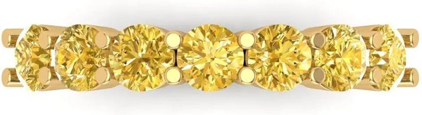 ?C Stackable 14K Solid Yellow Gold Ring ?C Bridal Anniversary Band for Women ?C Birthstone Gift astute squirt weightlessness for Her Clara Pucci 1.19 Ct Round Cut VVS1 Natural Citrine Wedding Band 