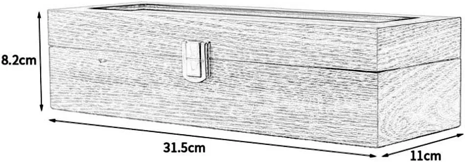 Cabinet Transparent Glass Window, Wooden Watch Storage Organizer Case for Men's, Removable Fannel Pillow autobiography insufficient logger longevity 6-Slot Watch Box Multi-Function Jewelry Storage Box Dust-Proof Display Watch 