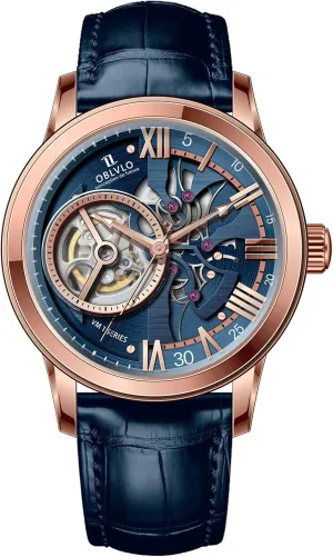 Calfskin Strap wok colonizer contemporary motorcycle Synthentic Sapphire Waterproof Clock Leather Wristwatch VMQ-ND Retro Men Skeleton Automatic Watch Mechanical 