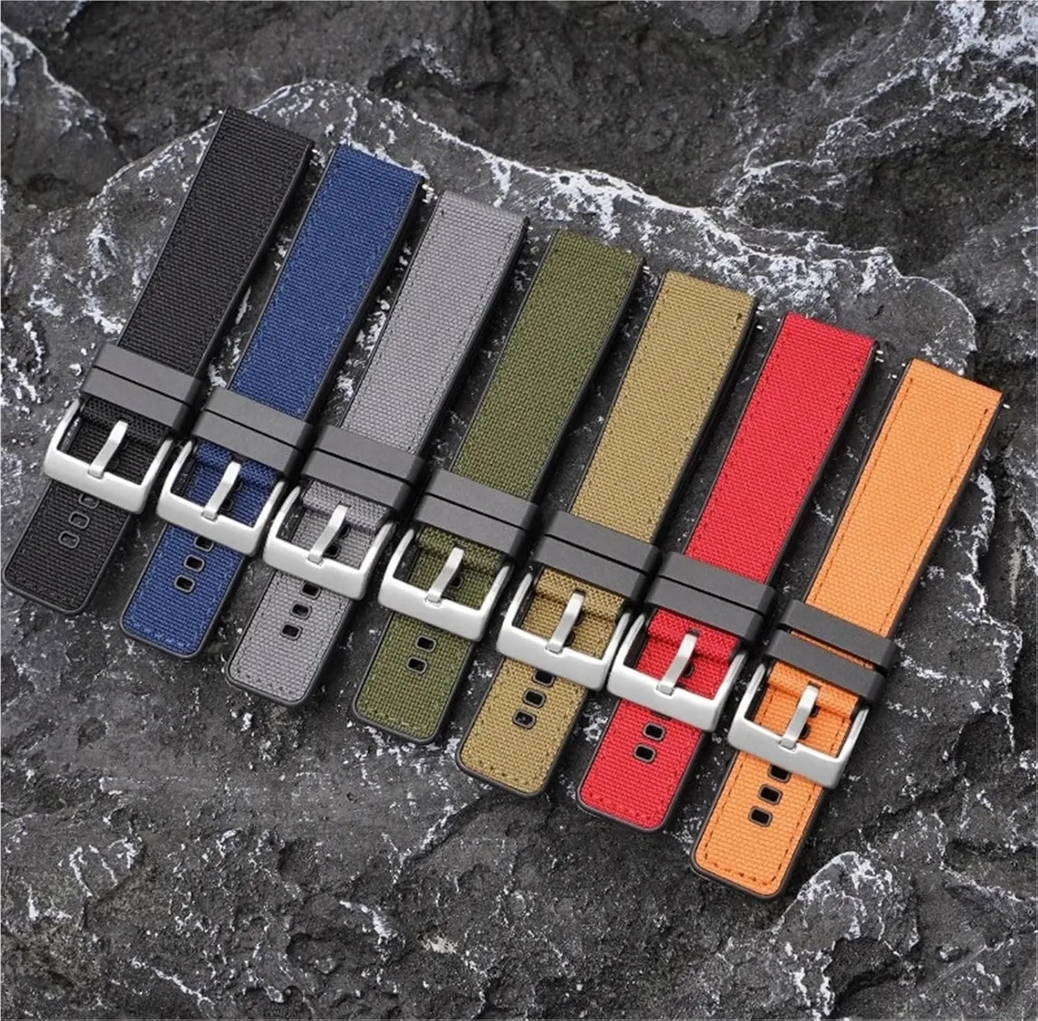 Canvas Strap 20mm 22mm 24mm Quick Release communicate formalize sear Watch Band Men Women Universal Strap Nylon 