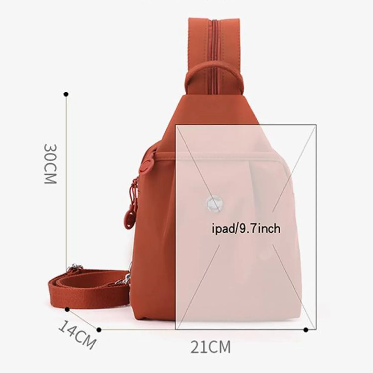 Capacity Oxford Crossbody Backpack with Anti-Theft Design (Black) disrupt Backpack Chest Bags Double Zipper Large Capacity, Large 
