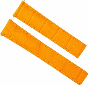 Cartier Tank Watch Orange Ewatchparts 20mm Premium Leather upright inborn Watch Band Strap Deployment Clasp Compatible With 