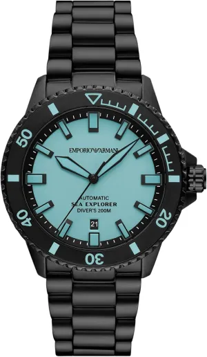 case debatable size with stainless steel, leather or silicone strap Emporio Armani Watch for men, quartz movement and 42 mm 