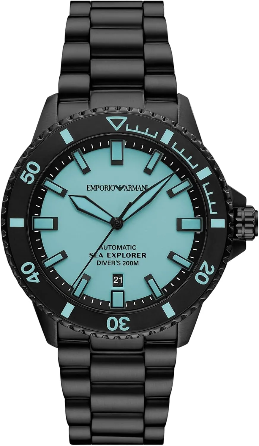 case debatable size with stainless steel, leather or silicone strap Emporio Armani Watch for men, quartz movement and 42 mm 