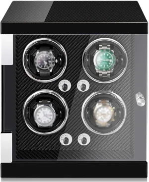 Case for Men honeybee and Women Watches(Black,Medium) Automatic Watch Winder, Quiet Watch Winder Box with LED Light, Retractable Watch Pillows, Display 