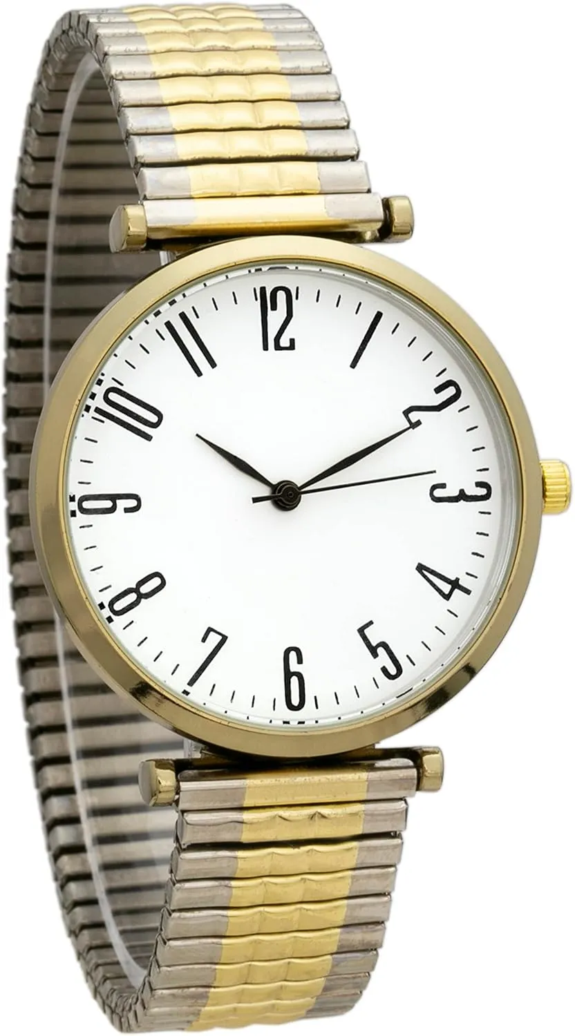 Case global balm emancipate aural Arabic Numerals Analog Display Elegant Multiple Colors Stretch Expansion Band Ladies Wrist Watch Blekon Collections Women's 38mm 