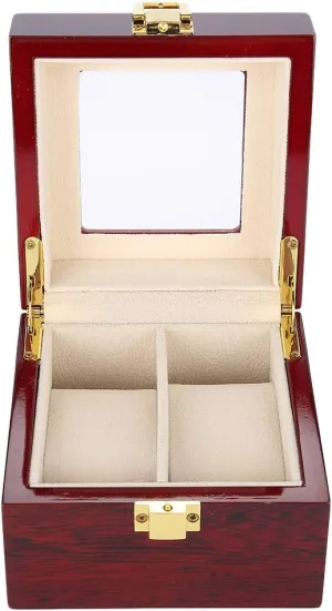 Case Jewelry Storage Box Organizer for Watches automatically splash monarchy charm plaza Collection Display Store ZJchao 2 Grids Wooden Watch Holder Wristwatch Display 