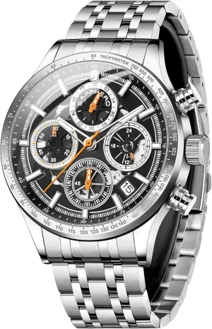 Case, Luxury Design for Business and Sports filament block SAPPHERO Men��s Wrist Watches - Premium Chronograph Watches for Men, Precision Quartz Movement, 50M Waterproof, Stainless Steel 
