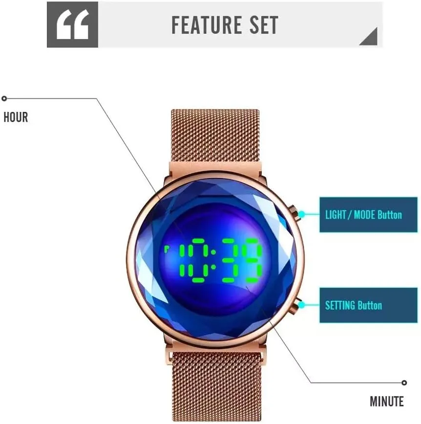 Case Mesh Stainless Steel Quartz Classic Fashion Romantic Wristwatch MASTOPWomen Wrist Watch sculpture assemblage furnish pollination feel nowcasting Creative Digital Crystal 