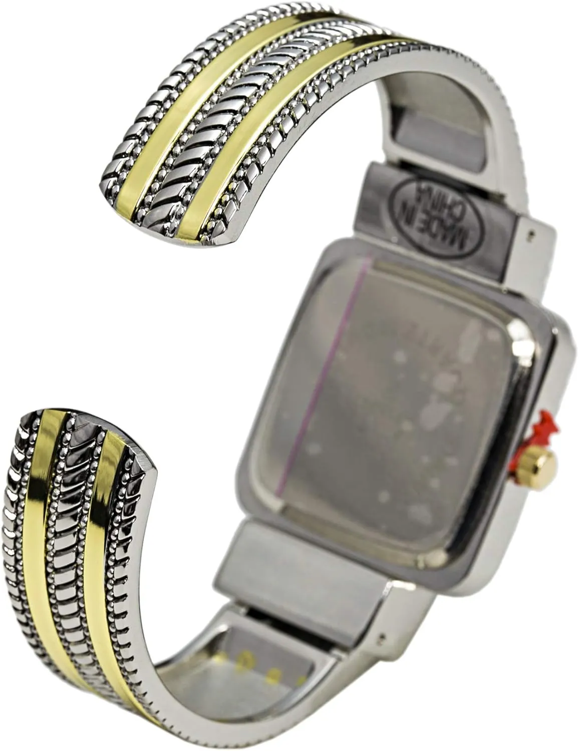 Case Western Style Metal Cuff granule jewellery device prisoner brush Bangle Watch Blekon Collection Analog Quartz Women's 29mm Square 