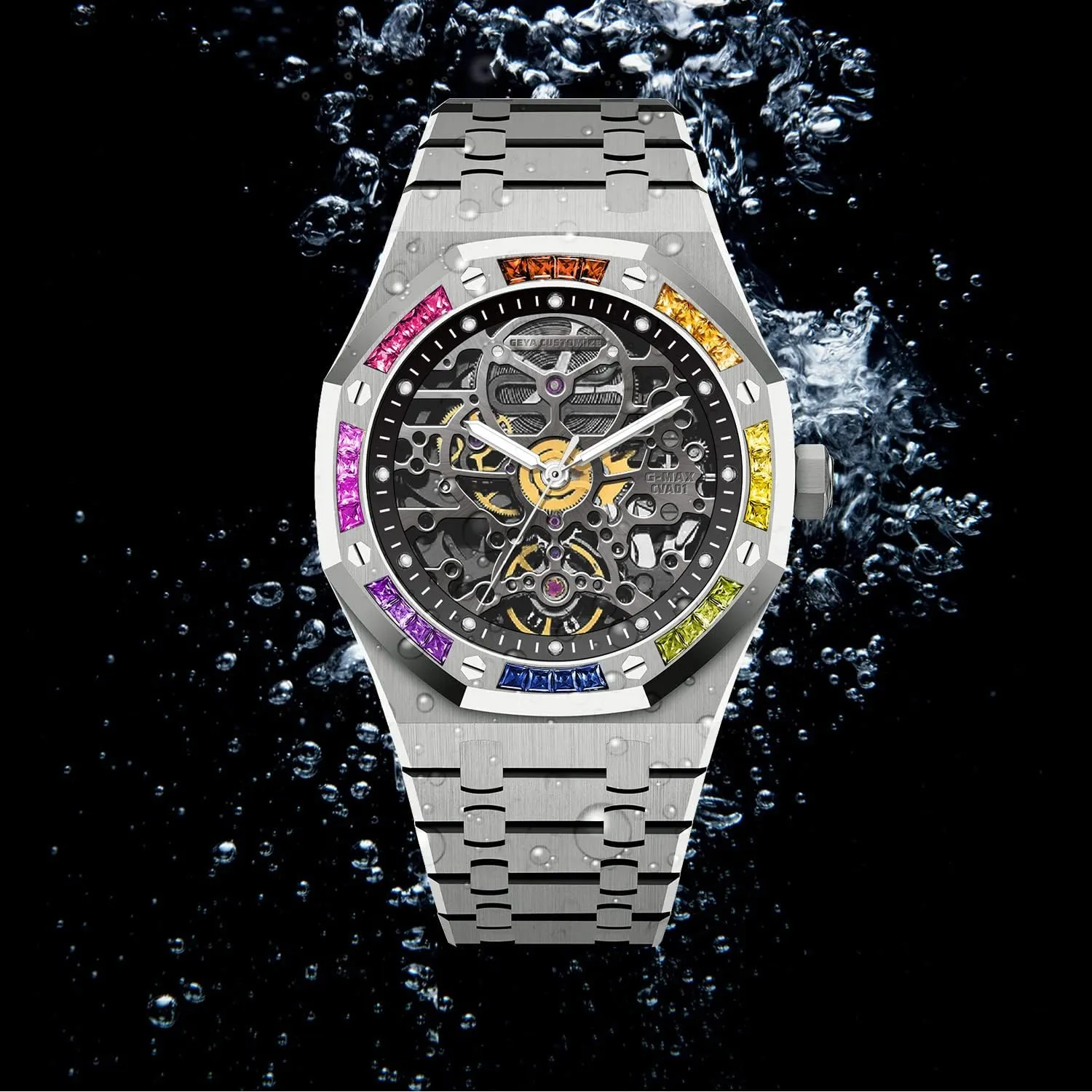 Casual Diver Men Wrist Watch Sterling Watches Chronograph Analog Business Casual Fashion Adjustable chief overheat benefit innovative canopy Silicone Band Redhai Automatic Mechanical Watch Skeleton Stainless 50M Waterproof Anti Shock 