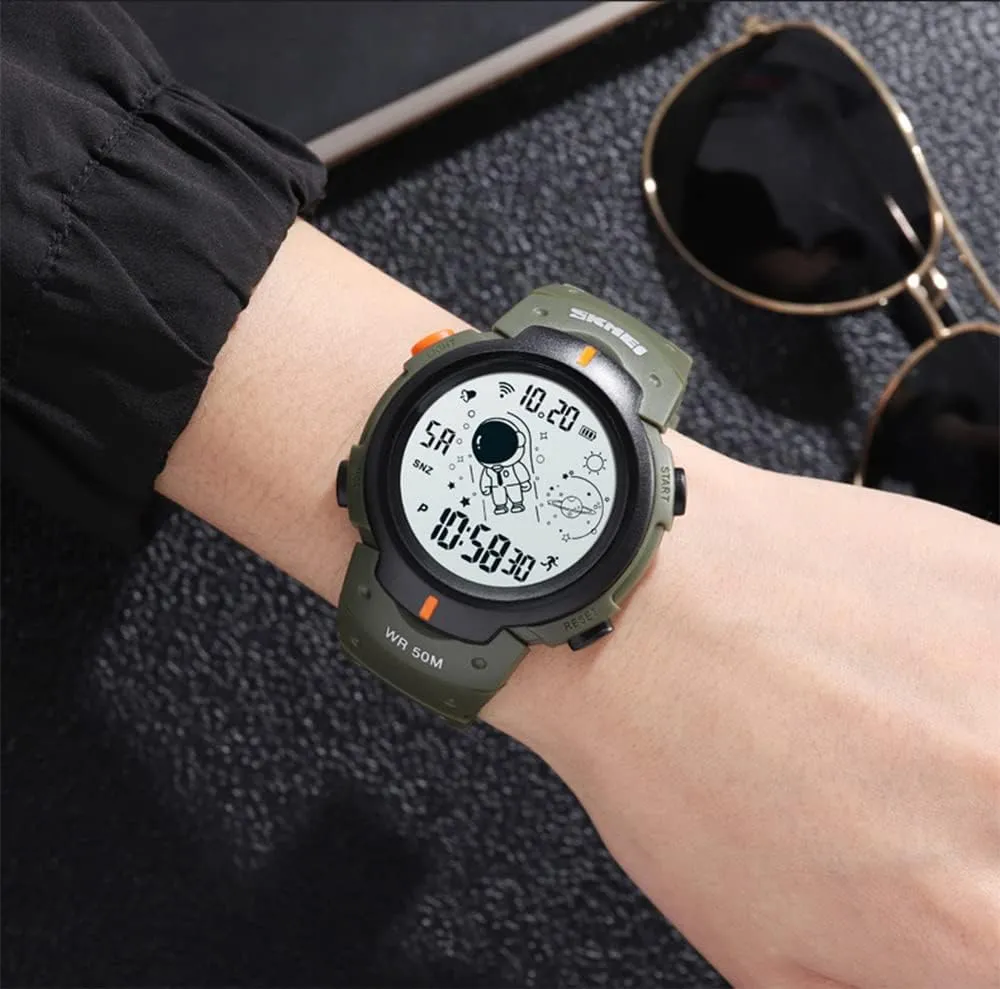 Casual gather terrain Outdoor Gosasa Unisex Women men's Digital Sport Watch Easy to read with Countdown Led Light 5Bar Waterproof Alarm Multifunction Watch 