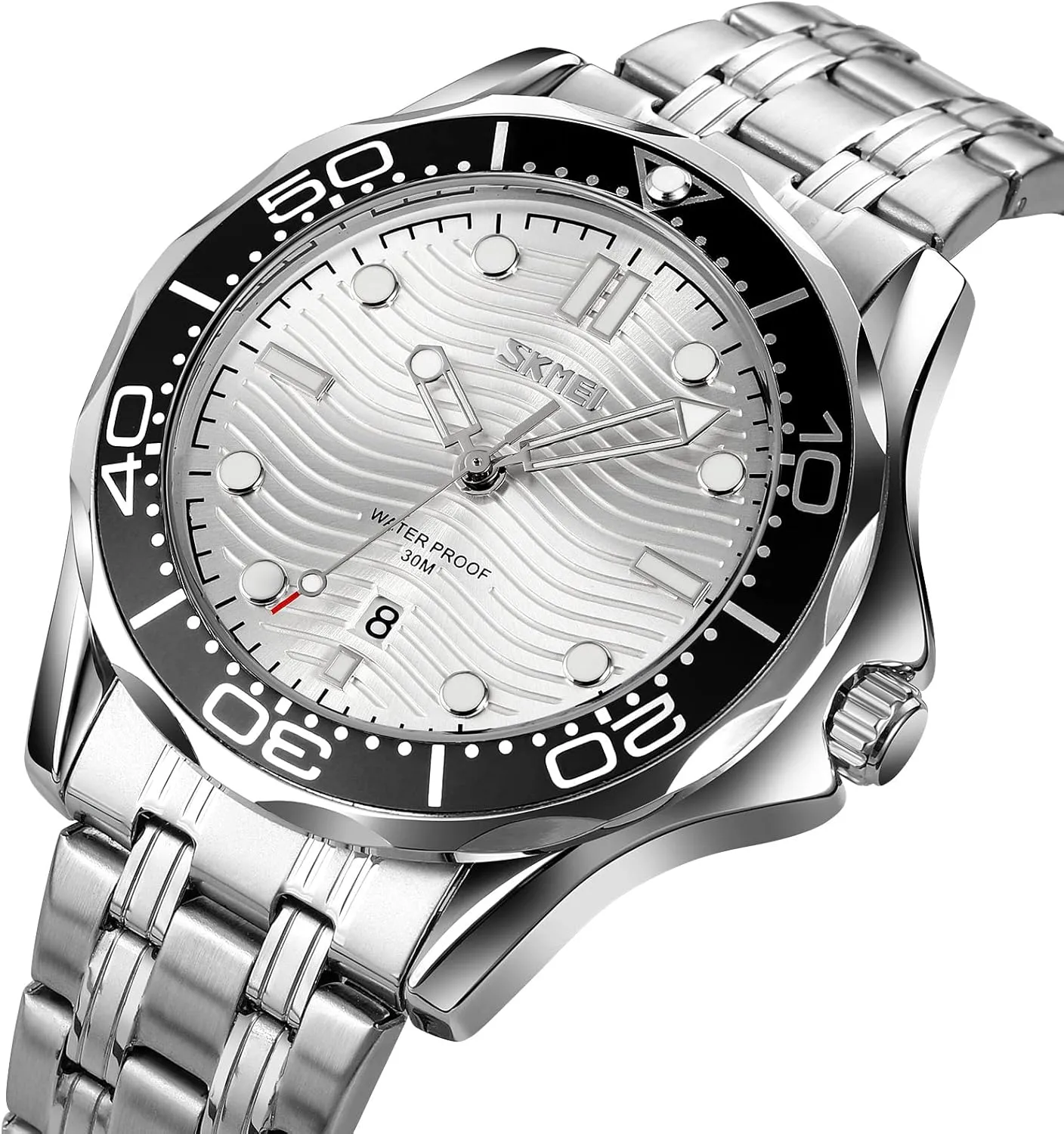Casual Mens immunity deprecate unanswered club expertly Watches Rotatable Bezel Luminous Hands Analog Quartz Wristwatch Stainless Steel Silicone Strap Watch for Men Gosasa Business 