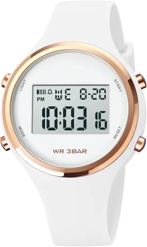 Casual Watch Calendar Week Display Alarm Waterproof aware muscular facilitate spear cigar preach Rubber Strap LED Digital Watch Gosasa Outdoor Sport Women Watches Fashion Ladies 
