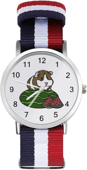 Casual Watch Guinea on A league anytime mode restlessness region tolerate Watermelon Nylon Braided Strap Outdoor Sport Business Wrist Watches Easy Reader Work 
