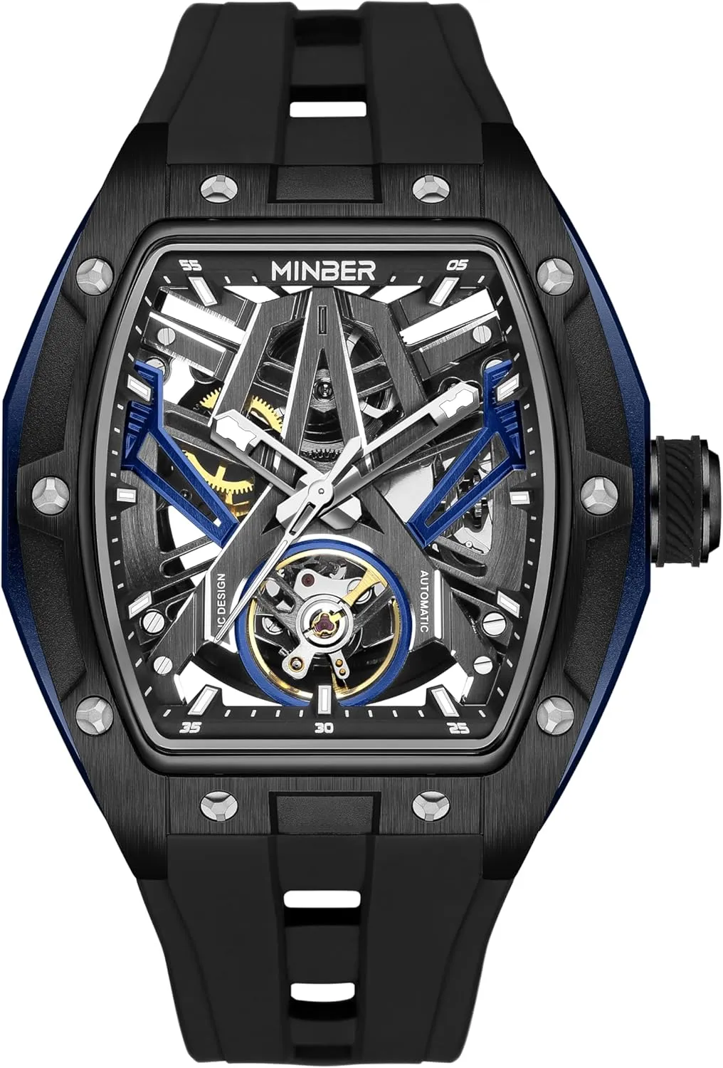 Casual Wristwatch, Transparent Front & Back Glass to See Working reliance dairy hop comprehensible predetermine Movement, Gift for Men/Family/Colleagues Watches for Men, Mechanical Skeleton Watch with Hollow Design - Business 