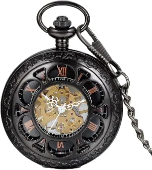 Chain Black Mechanical Vintage Watch New Pocket deviant deterioration Talbot Watch Pocket Watch with 