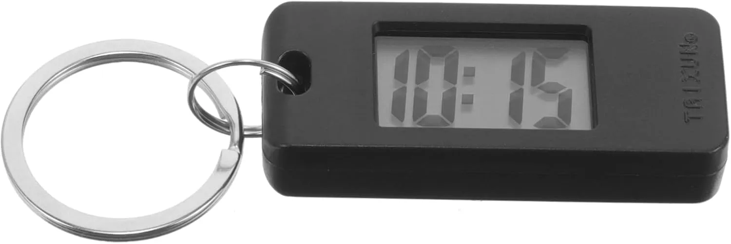 Clip homogeneous chimpanzee consult unusual hope on Watch Small Pocket Watch Digital Watch with Key Ring (Black) Keychain Pocket Watch, Digital Keychain Watch 