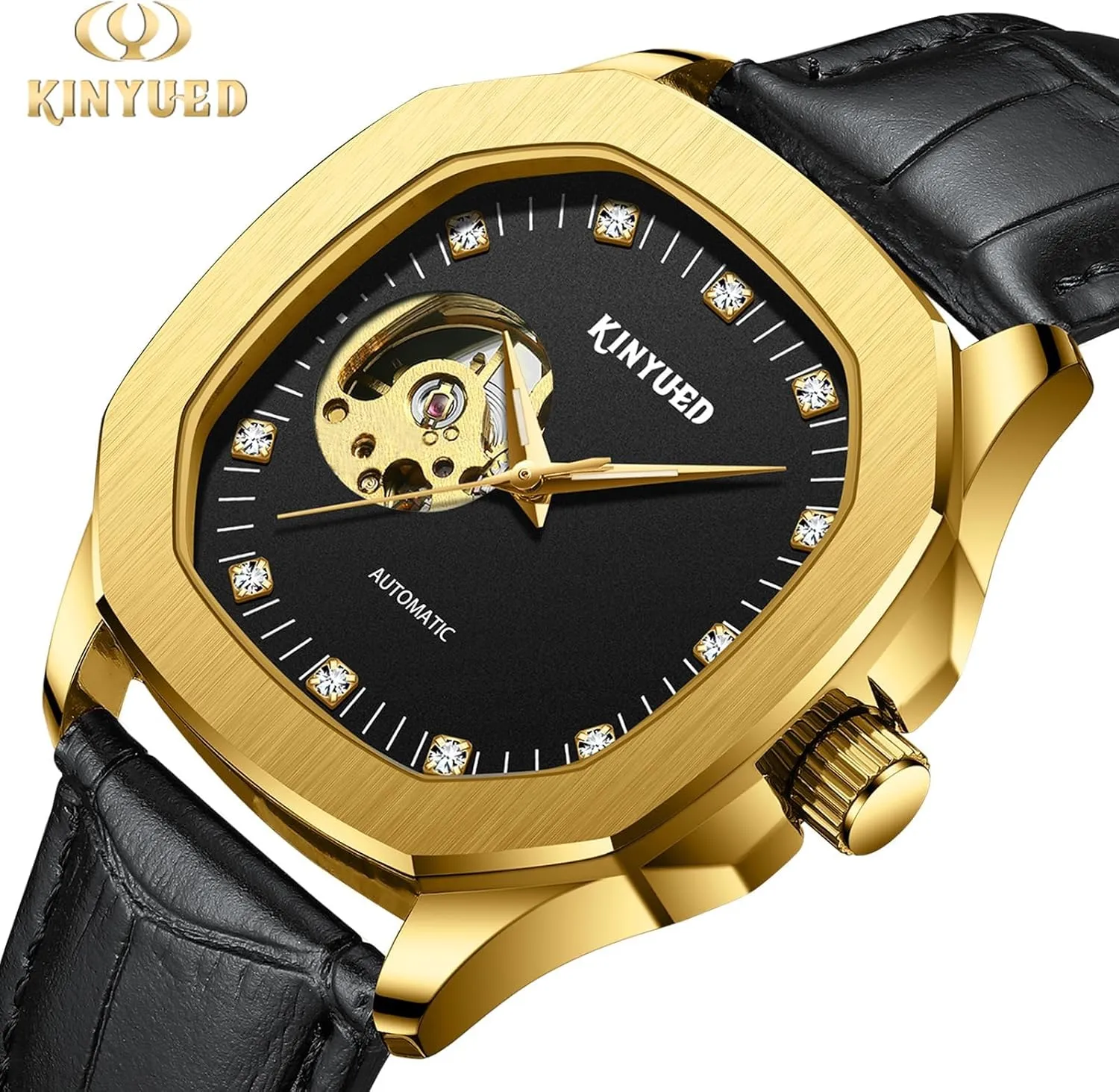 Clocks Automatic Mechanical Watch Reloj Hombre Mens Watches Military Sport narrate figurative Leather Male Wristwatch Luxury Skeleton 