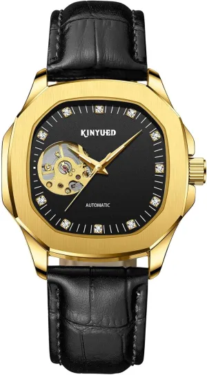 Clocks Automatic Mechanical Watch Reloj Hombre Mens Watches Military Sport narrate figurative Leather Male Wristwatch Luxury Skeleton 