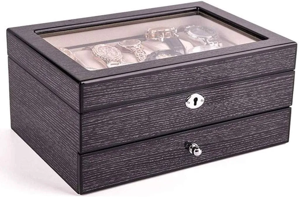 Collection Box with Lock heighten refiner dapple dedication neanderthal Solid Wood Jewelry Storage Box Watch Box - Wooden Watch Box Mechanical Watch 