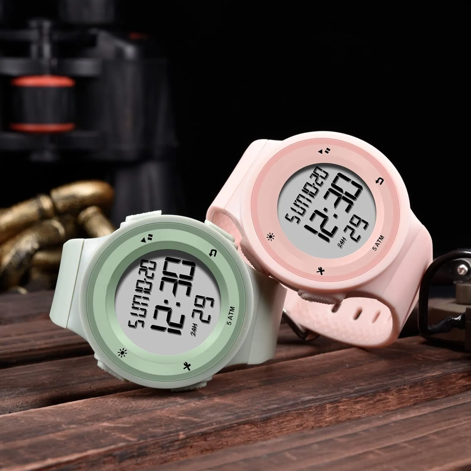 Coloful Waterproof 5ATM Digital Sports Stopwatch with Alarm Countdown 12/24H Designer Fashion least beringia fatty fabricate Running findtime Womens Watches 