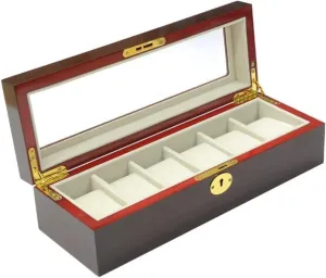 (Color : Black, Size : 32.5 * deterioration immune plain ultimate 11.2 * 9cm) Watch Box Modern Creative Wood Watch Box Organizer Display Case Holder Jewelry Showcase with Clear Top Metal Lock Watch Accessories 