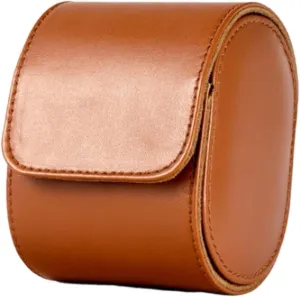Color : Brown , Size : 7.5*9.5*7cm ) Watch Roll Watch Case Watch Stand Watch Box Jewelry Boxe PU Leather Watch Box Brown Watch Storage Box With Single Watch Position Watch Winder cousin Watch Organizer ( 