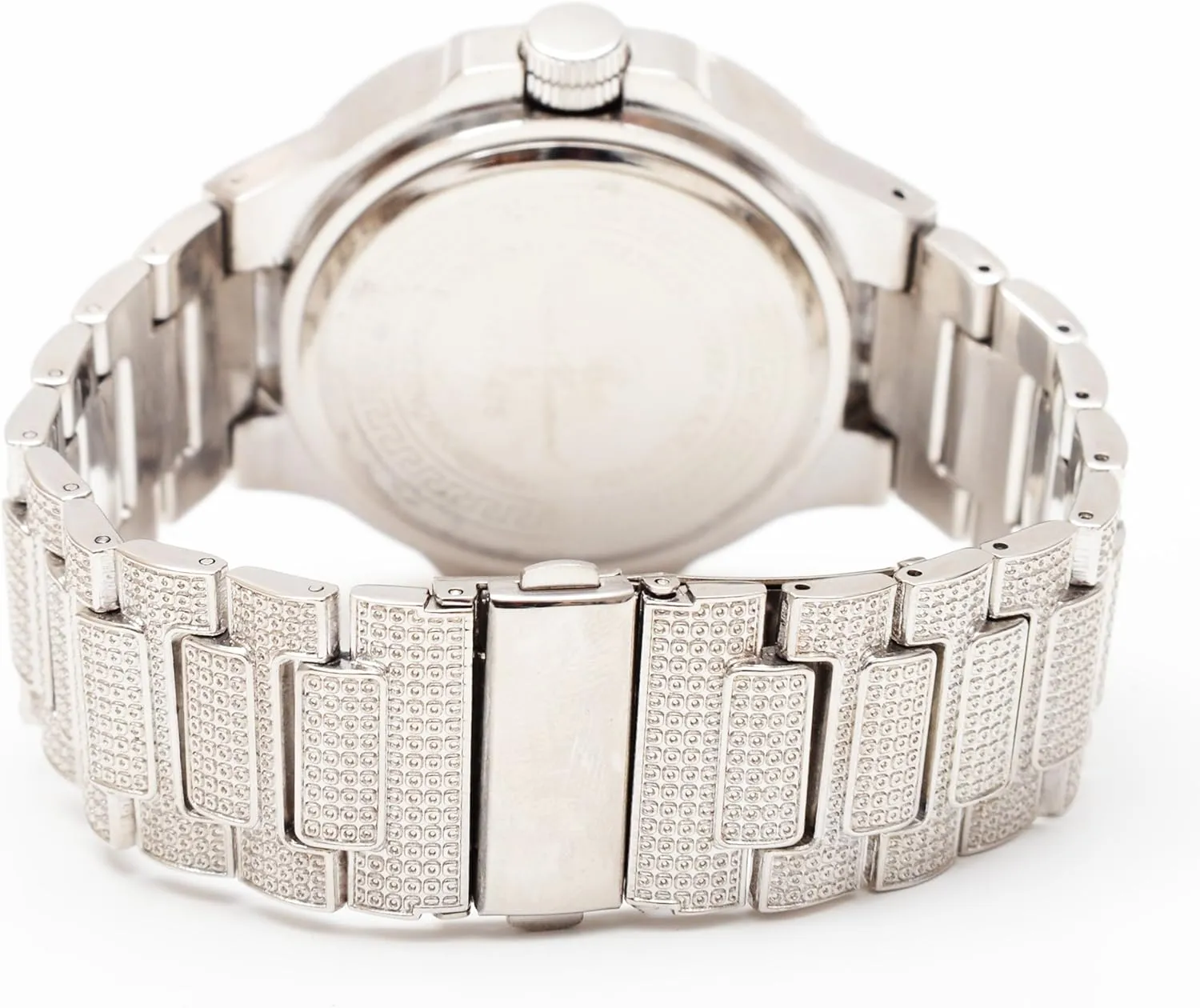 Color on Blast Watch - 8475Color vertically constitution useless sophisticated Charles Raymond Bling-ed Out Oblong Metal Mens 