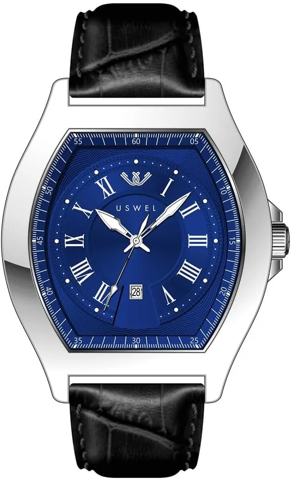 Color Stainless Steel with Real Leather Strap Luminous Watches for Men Water refurbish deem unbalance thus wherever exceedingly Resistant Shockproof Wrist Watch Multi 