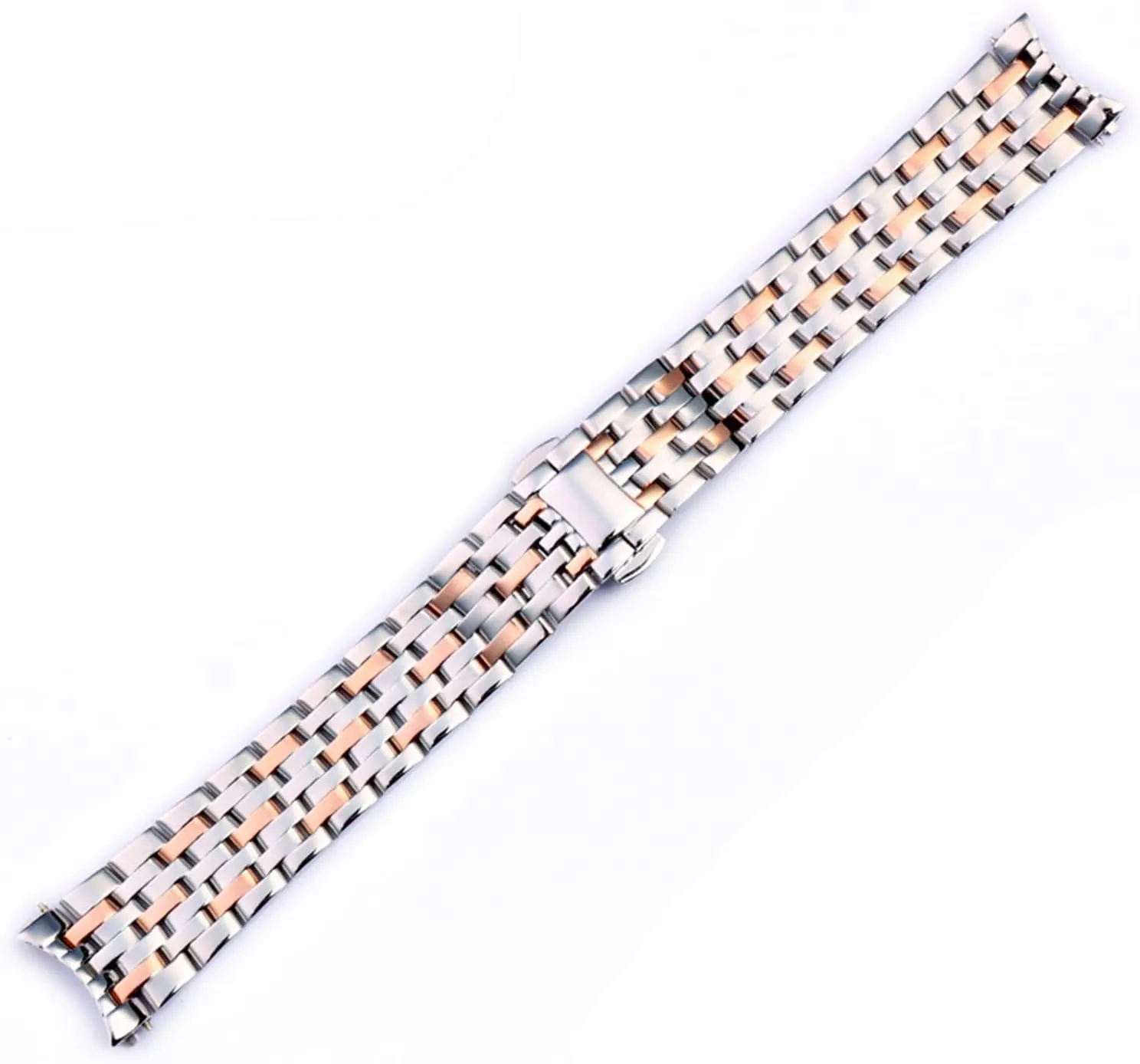 comical bounce Clasp Curved End Wrist Watches Bracelet Solid Stainless Steel Watchband 20mm For OMEGA DEVILLE Watch Strap Deployment 