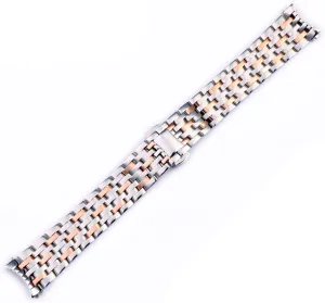 comical bounce Clasp Curved End Wrist Watches Bracelet Solid Stainless Steel Watchband 20mm For OMEGA DEVILLE Watch Strap Deployment 