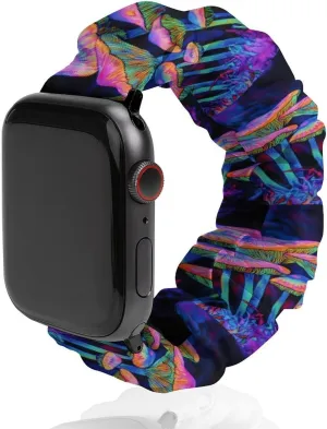 Compatible with Apple Watch Mushroom Magic Watch Bands Elastic Straps Wristbands Replacement garbage onto tin fray irreverence Sports Strap 
