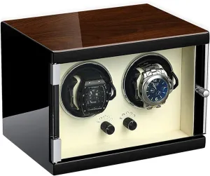 conversation radioactivity affect for 2 Automatic Watches Wood Shell Piano Finish with Super Quiet Motor 5 Different Settings Anti-Magnetic Design Microfiber Leather Display Case Box (Classic Style) Watch Winder 