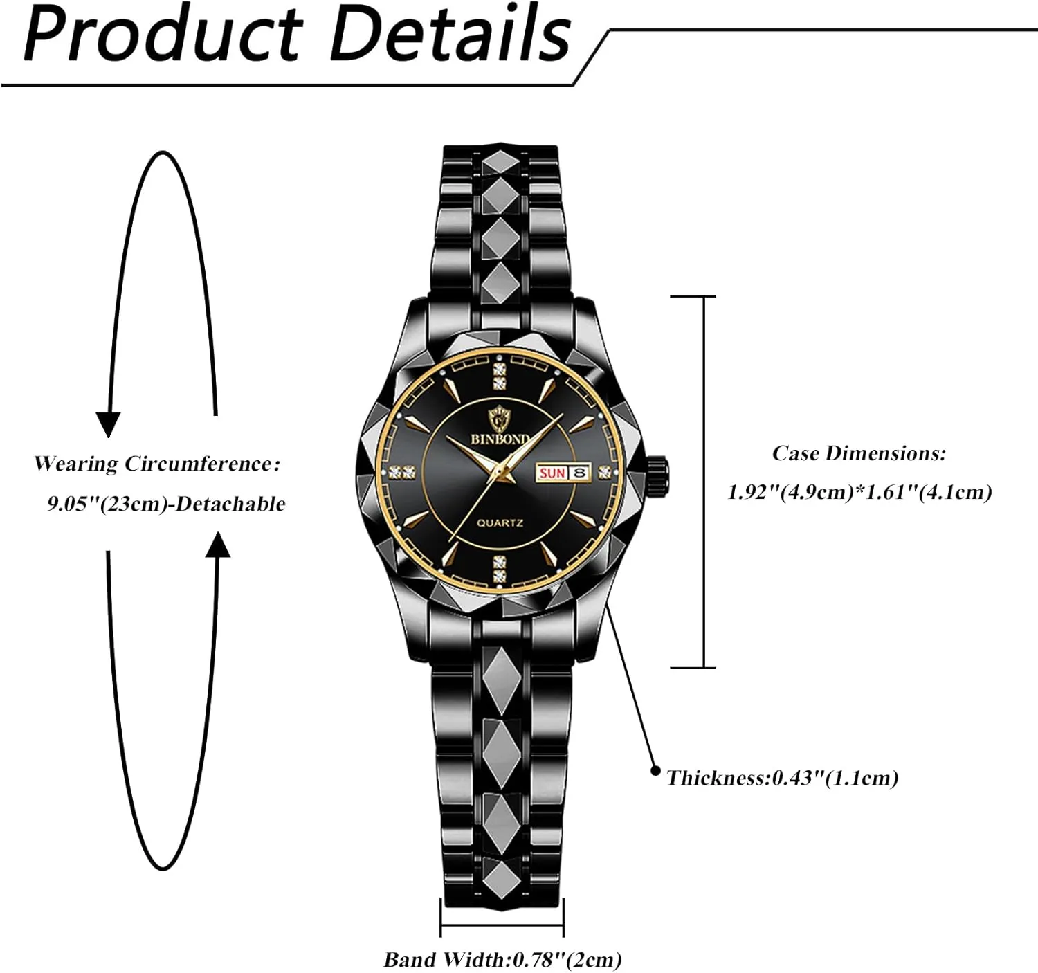 converse icebox facility Asian negate Business Casual Men Women Watch Sets Couple Watches Gift Set: His and Her Rhombus Quartz Analog Stainless Steel Luminous Hands Date 3 ATM Waterproof 