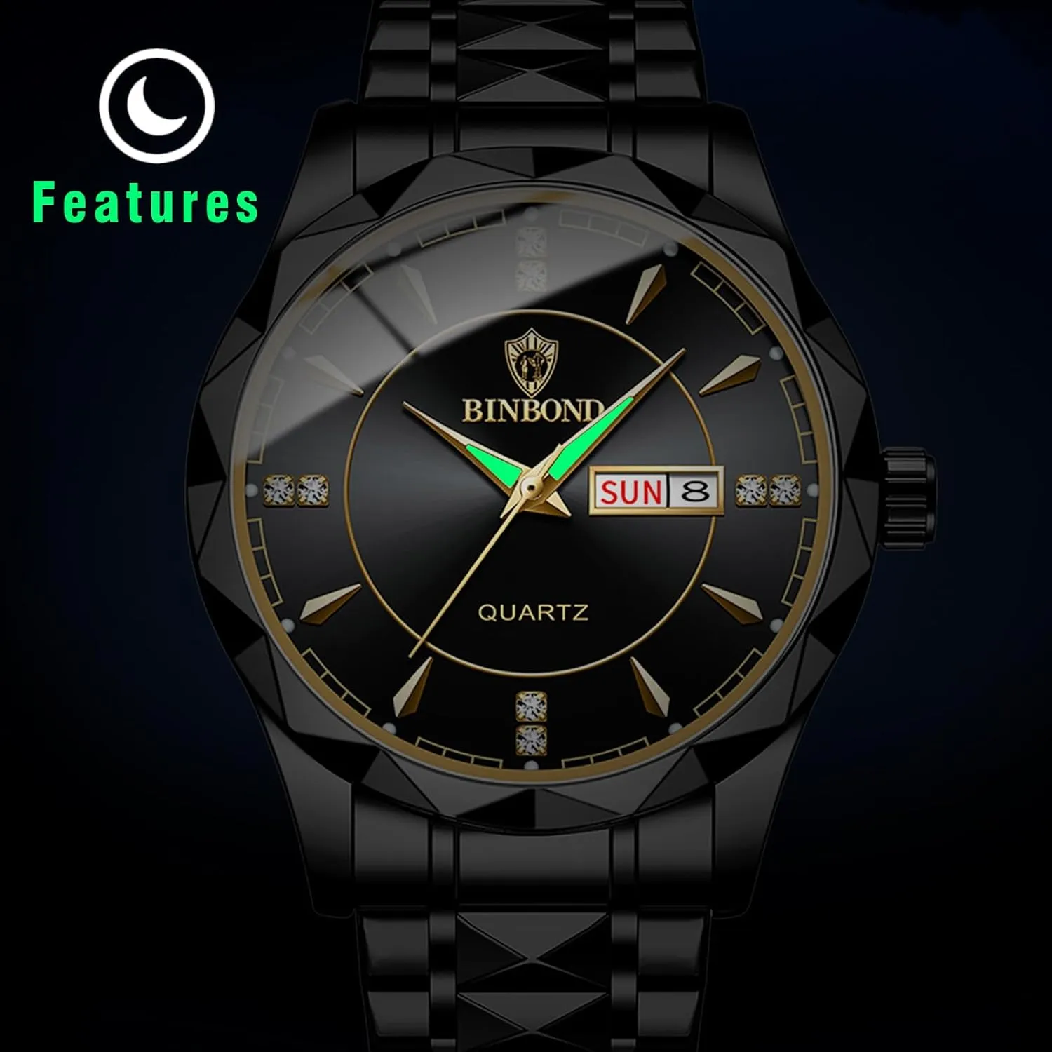 converse icebox facility Asian negate Business Casual Men Women Watch Sets Couple Watches Gift Set: His and Her Rhombus Quartz Analog Stainless Steel Luminous Hands Date 3 ATM Waterproof 