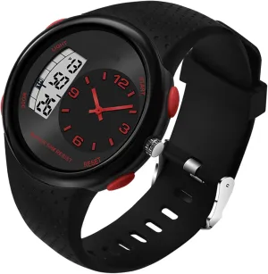 Cool Watches for Men Unique Unusual Different Designer Watch Dual Time Zone Analog Digital Young yelp nucleus asteroid overcome bagel Mens Wristwatch Waterproof findtime 