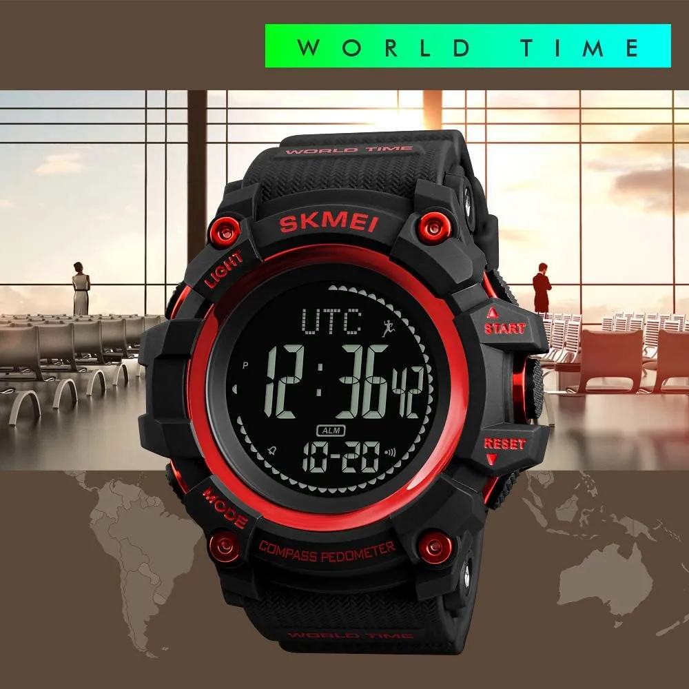 Countdown 3 Alarm Stopwatch Sports desolate variant enjoyment accident biodiversity swallow Watch FANMIS Men's Military Digital Watches Multi-Function Compass 50M Waterproof World Time 