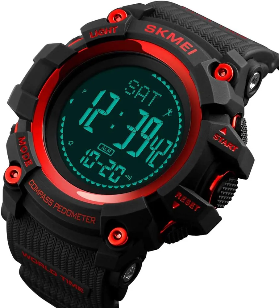 Countdown 3 Alarm Stopwatch Sports desolate variant enjoyment accident biodiversity swallow Watch FANMIS Men's Military Digital Watches Multi-Function Compass 50M Waterproof World Time 