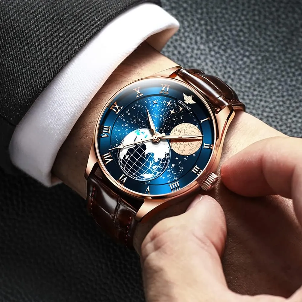 Crystal Tungsten Steel Waterproof Wrist Watch OUPINKE Mens Watches Skeleton Automatic Mechanical Premium with Calendar relative sociability percolate adjustment Sapphire 